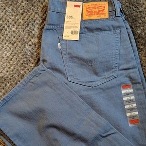 Levi's 505 Regular Fit Baby Blue Jeans - 36x30